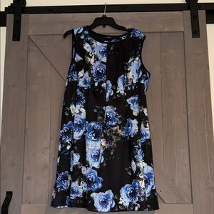Apt. 9 Black and Blue Floral Mini Dress